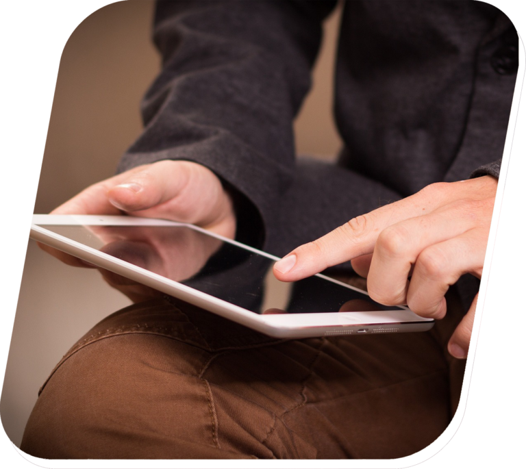 Man with tablet
